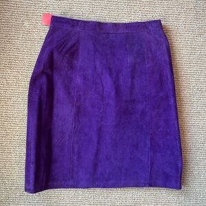 Phoenix Vibrant Purple Suede Skirt